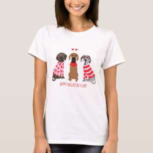 T-shirt Joyeux Valentines Day Chiens de Danse