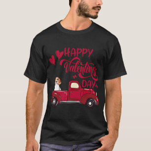 T-shirt Joyeux Valentines Jour Camion Coeur de transport B