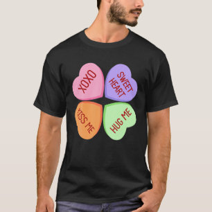 T-shirt Joyeux Valentines Jour Candy Coeurs de conversatio