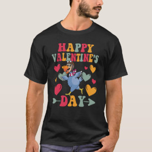 T-shirt Joyeux Valentines Jour Dodo Oiseau Coeur Amour Sup