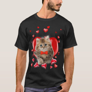 T-shirt Joyeux Valentines Jour Kitten Chat V Jour