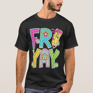 T-shirt Joyeux Vendredi Vendredi Amateurs Drôle Enseignant
