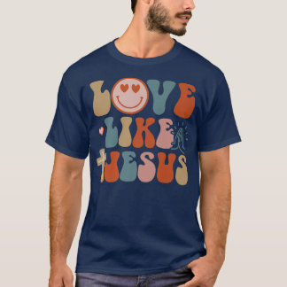 T-shirt Joyeux visage amour comme Jésus foi chrétien