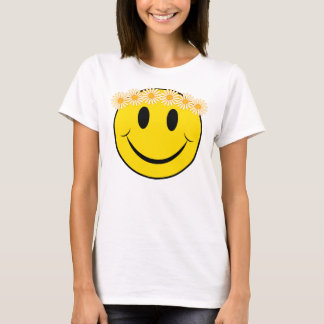 T-shirt Joyeux visage de la marguerite hippie