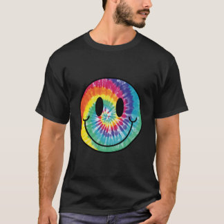 T-shirt Joyeux Visage esthétique Tie Dye Smile Face