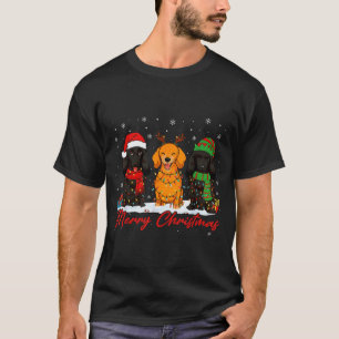 T-shirt Joyeux Woofmas Père Noël Renne Elfe Dachshund Noël
