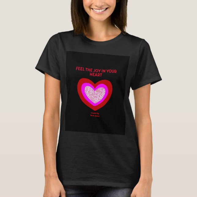T-shirt Joyful Heart Women's Black Basic T Shirt (Devant)