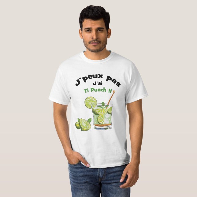 T-shirt J'peux pas... J'ai ti punch (Devant entier)