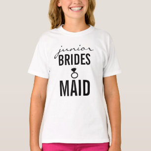 T-Shirt - Jr. Bridesmaid (Bling) Blanc