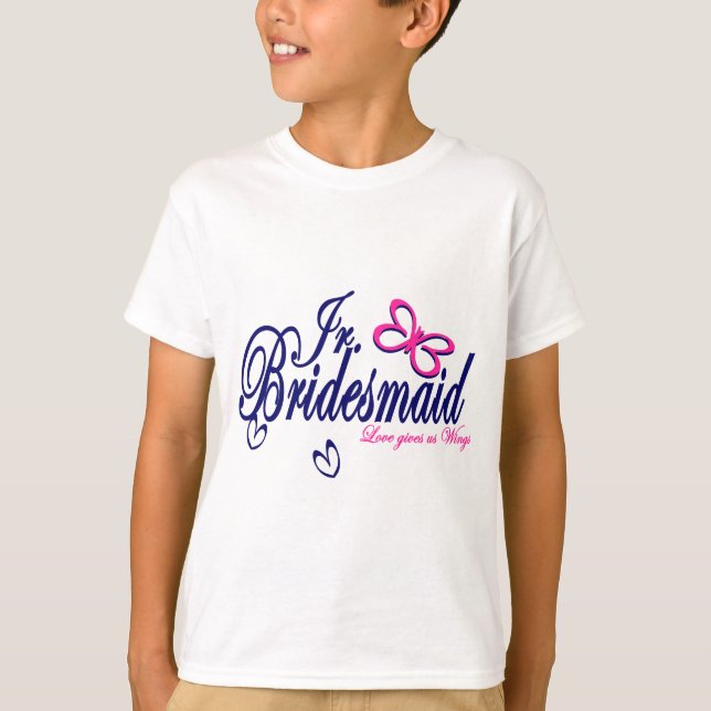 T-shirt Jr. Bridesmaid/ Thème Papillon (Devant)