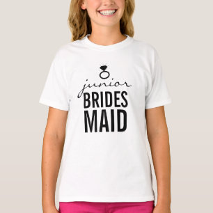 T-Shirt - Jr. Bridesmaid's Ring (Bling) Blanc