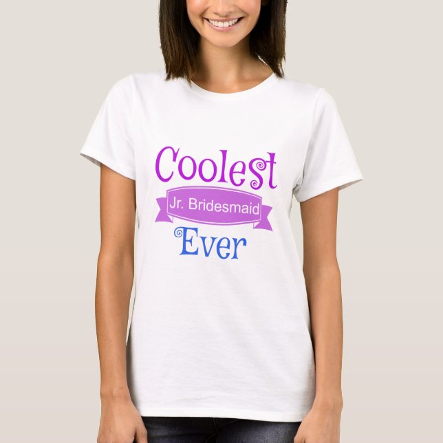 T-shirt JR confortable et frais demoiselle d'honneur (Devant)