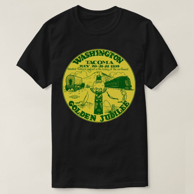 T-shirt Jubilé d'or du Tacoma de Washington en 1939 (Design devant)