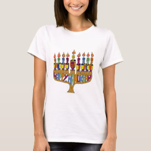 T-shirt Judaica Happy Hanukkah