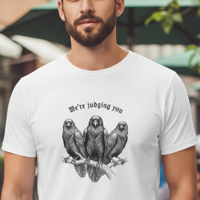 T-shirt Judging Ravens Dark Academia Funny Graphic (Funny raven tshirt)