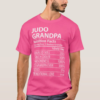 T-shirt Judo Grandpa Nutrition Facts Funny Judo Grandpa