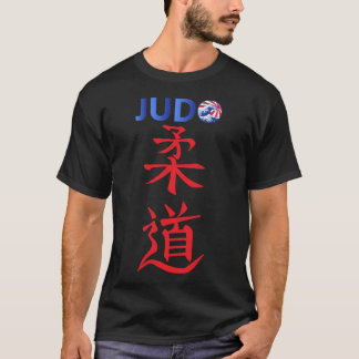T-shirt Judo Kanji Lettering Graphic Avec Drapeau Japonais