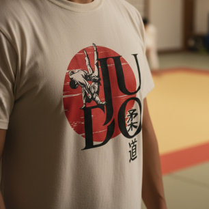 T-shirt Judo -Kanji, Soleil Levant