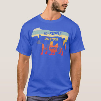 T-shirt Juge Bétail Non Personnes Poulet Cochon Viande Liv
