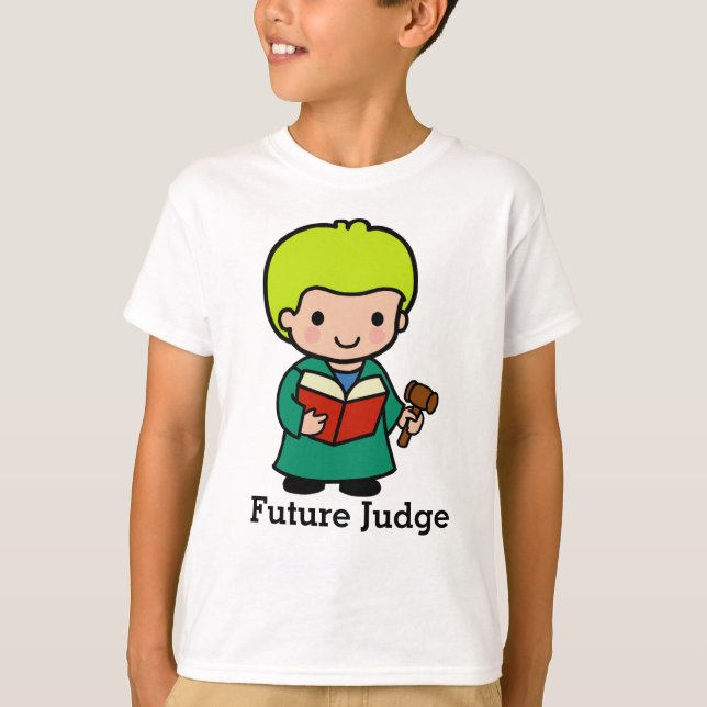 T-shirt Juge futur avec Book et Gavel (Devant)