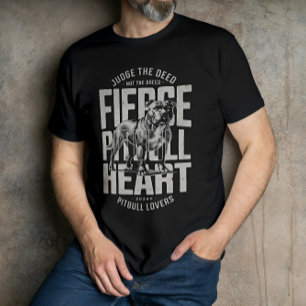 T-shirt Juge L'Acte Pas La race Fierce Pitbull Heart