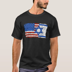 T-shirt Juif Israélien Américain Drapeau Israël Amérique U