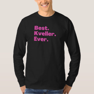 T-shirt Juif Yiddish Meilleur Kveller Ever rose