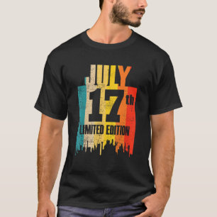 T-shirt Juillet 17 Limited Edition Juillet 17ème Jour Mois