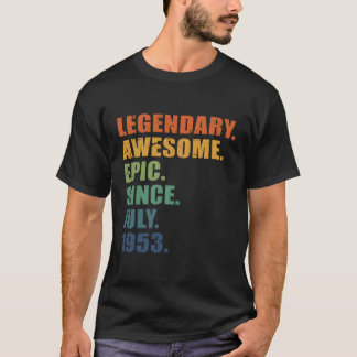 T-shirt Juillet 1953 70 Anniversaire 70E