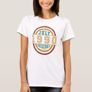 T-shirt Juillet 1990 Vintage
