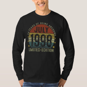 T-shirt Juillet 1998 24e anniversaire 24 ans