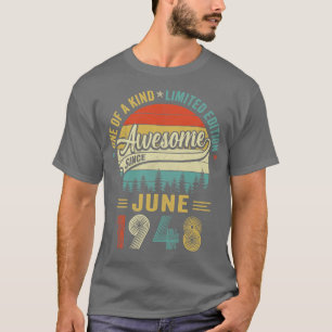 T-shirt Juin 1948 Vintage 75 ans Retro 75e anniversaire