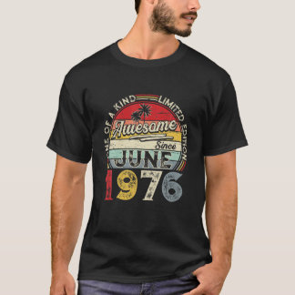 T-shirt Juin 1976 Edition Limitée Tenue Rétro 45E Annivers