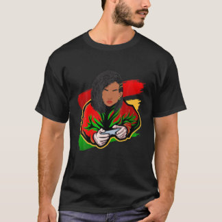 T-shirt Juin 2021 Pour Black Freedom Gamer Afro American