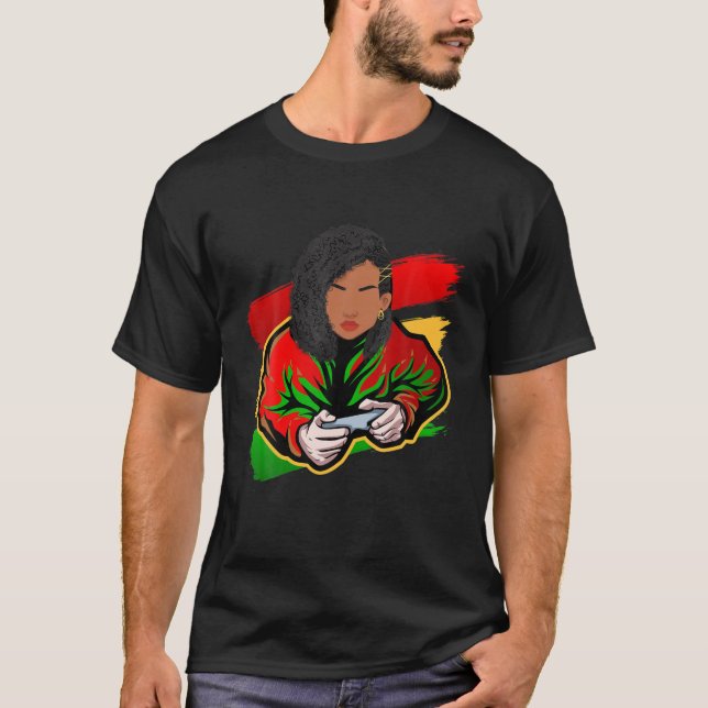 T-shirt Juin 2021 Pour Black Freedom Gamer Afro American (Devant)