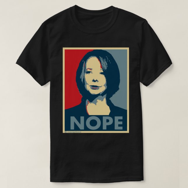 T-shirt Julia Gillard - Nope (Design devant)