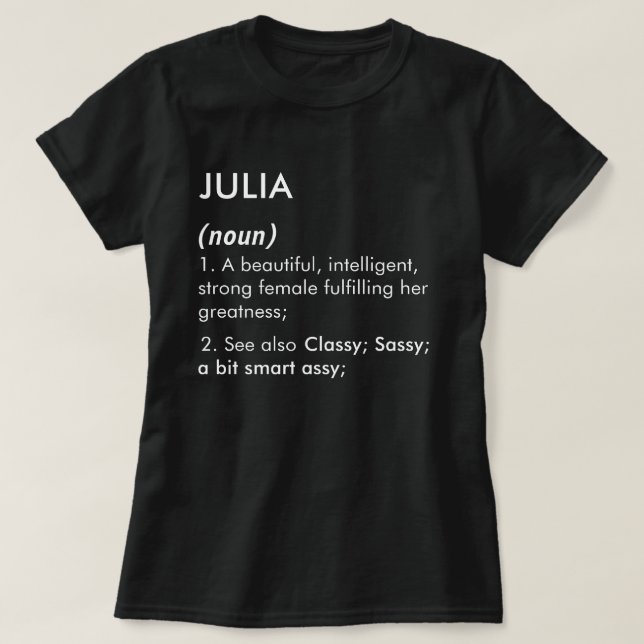 T-shirt Julia name, Editable name, Custom name (Design devant)
