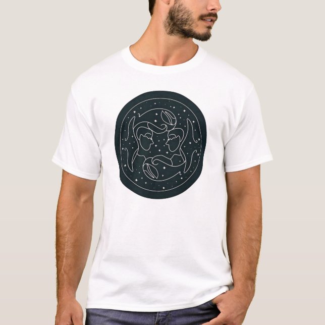 T-shirt Jumeaux célestes Gemini (Devant)