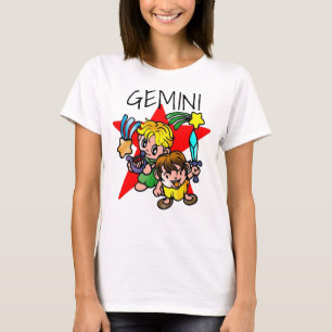 T-shirt Jumeaux de caricature Gemini