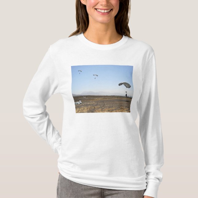T-shirt Jumeaux de parachute libre (Devant)