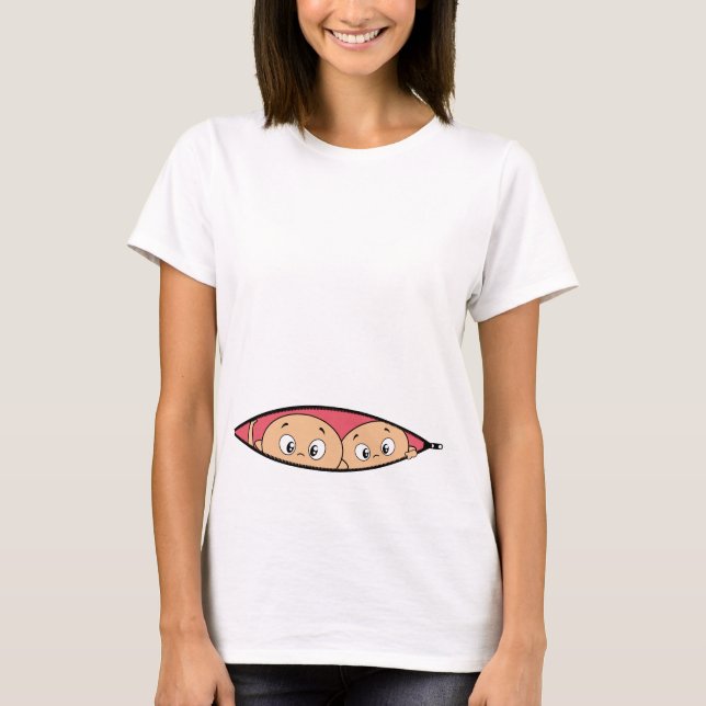 T-shirt Jumelles de Pee A Boo (Devant)