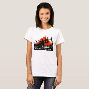 T-shirt Jump Jaw's Bridge Martha's Vineyard Ladies Tee
