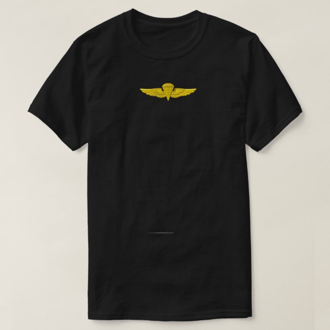 T-shirt Jump parachutiste de la marine Ailes Parachute aér (Design devant)