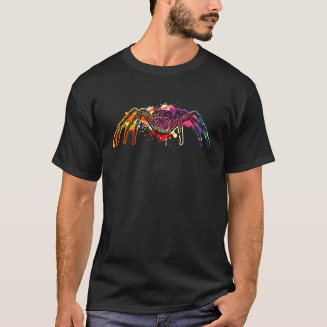 T-shirt Jumping Spider Animal Colorful  1 (Devant)