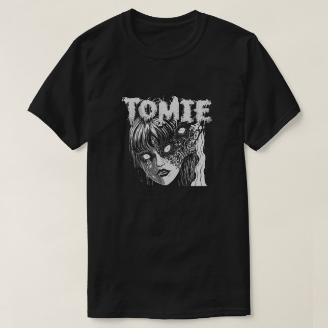 T-shirt Jun Ito, fille à visage foncé de Tomie (Design devant)