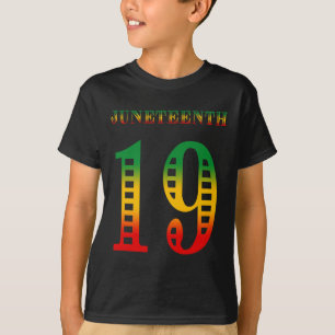 T-shirt Jundixième Ancêtres Noir Africain Américain Juin 1