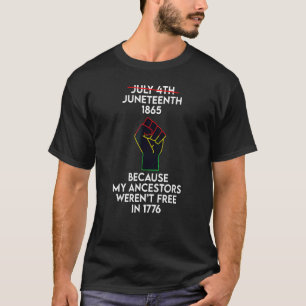 T-shirt Jundixième célèbre la liberté afro-américaine en A