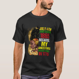 T-shirt Junenth Noir Parce que Mes Ancêtres N'Étaient Pas