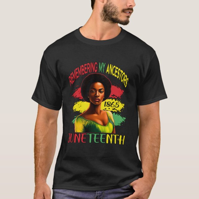 T-shirt Junenth Remembering My Ancestors Black (Devant)