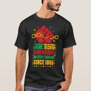 T-shirt Junet1 briser chaque chaîne depuis 1865 Black F